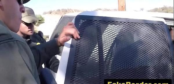  Border patrol agent buries dick into latina&039;s tight cunt